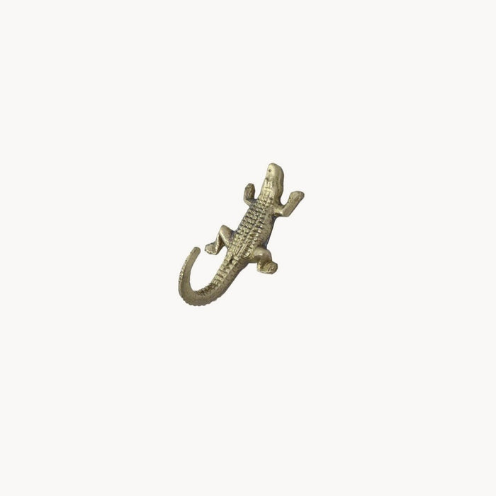 Chewy Crocodile Wall Hook - Recycled Brass