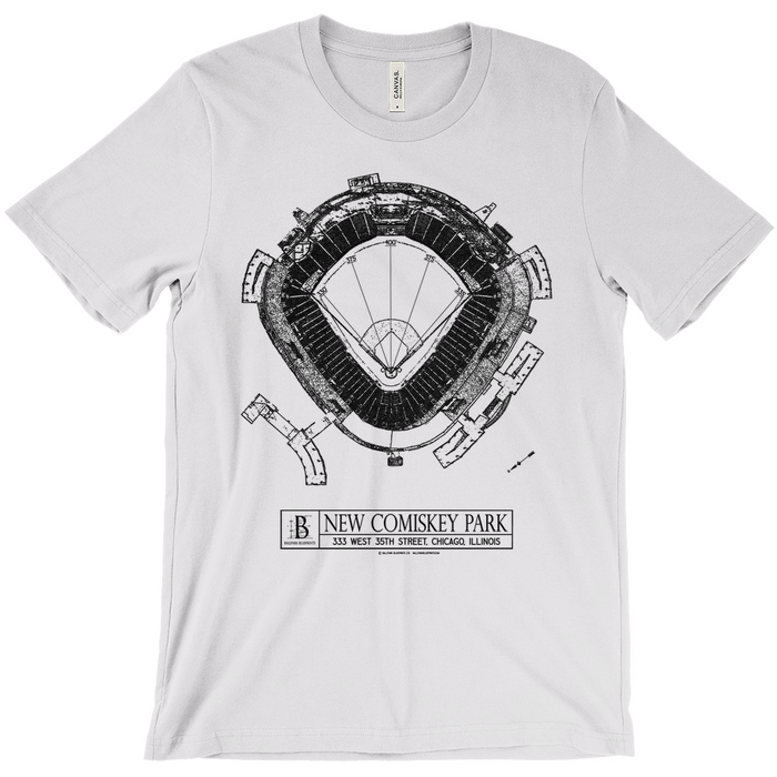 Chicago White Sox - New Comiskey Park (Silver) Team Colors T-Shirt