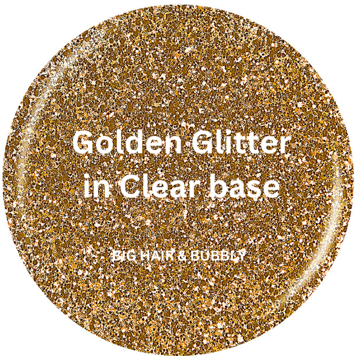 Dark Golden Rod / Big Hair & Bubbly - Gold Glitter