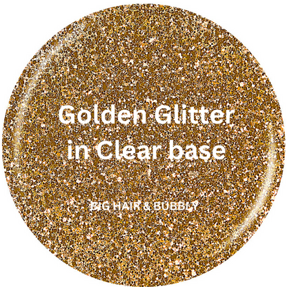 Dark Golden Rod / Big Hair & Bubbly - Gold Glitter
