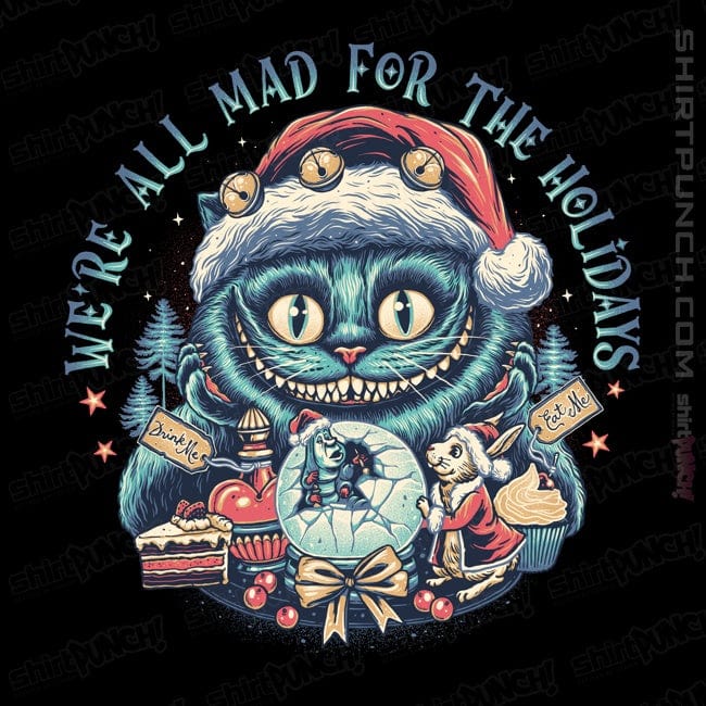 Secret_Shirts Magnets / 3"x3" / Black Christmas Cat