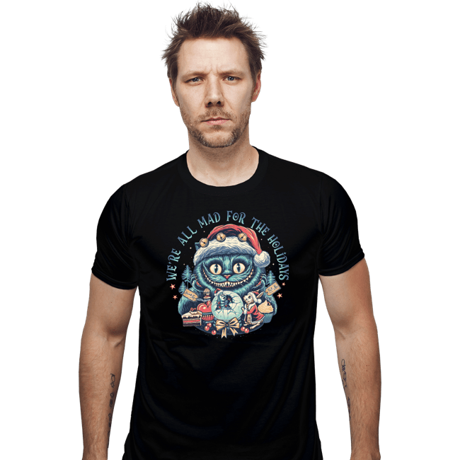 Secret_Shirts Fitted Shirts, Mens / Small / Black Christmas Cat