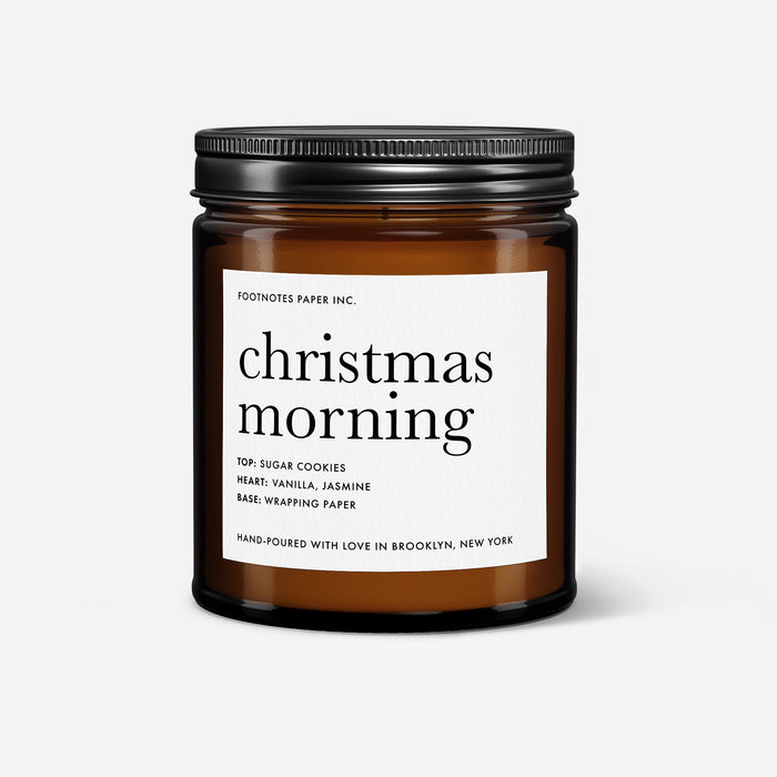 Christmas Morning Candle - Sweet Vanilla - Footnotes Paper