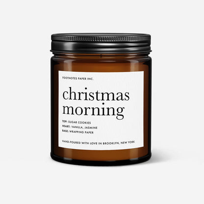 Christmas Morning Candle - Sweet Vanilla - Footnotes Paper