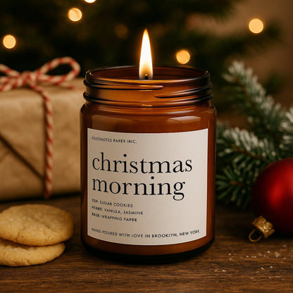 Christmas Morning Candle - Sweet Vanilla - Footnotes Paper