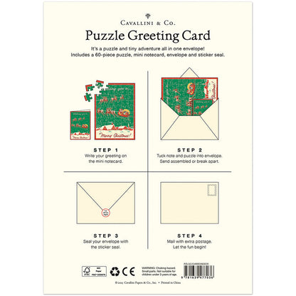 Christmas Reindeer | 60 Piece Greeting Card Jigsaw Puzzle