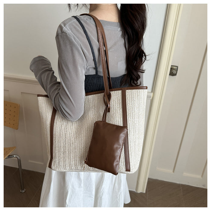 CL1721 - Retro Large-Capacity Lazy Style Tote Bag