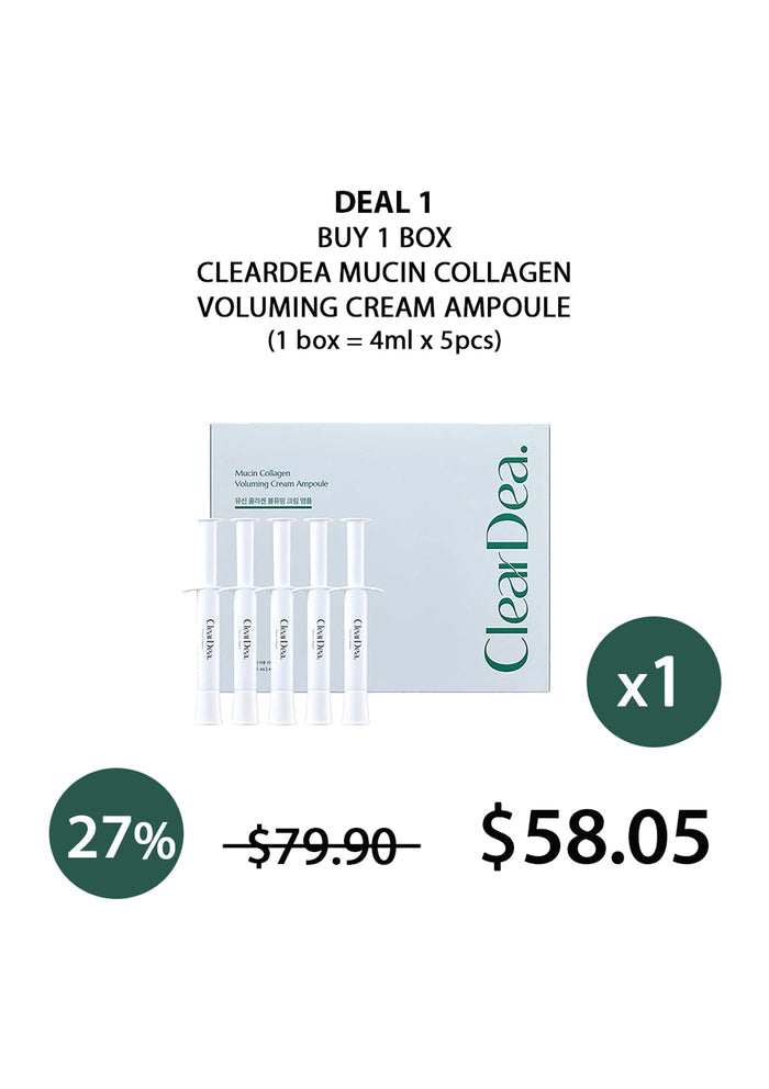 (BUY 1 GREEN) CLEARDEA VOLUMING CREAM AMPOULE