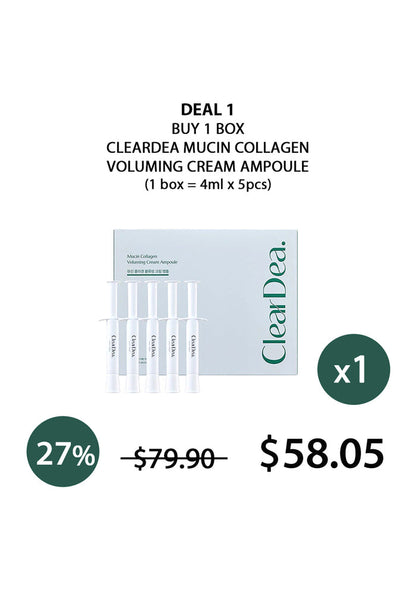 (BUY 1 GREEN) CLEARDEA VOLUMING CREAM AMPOULE
