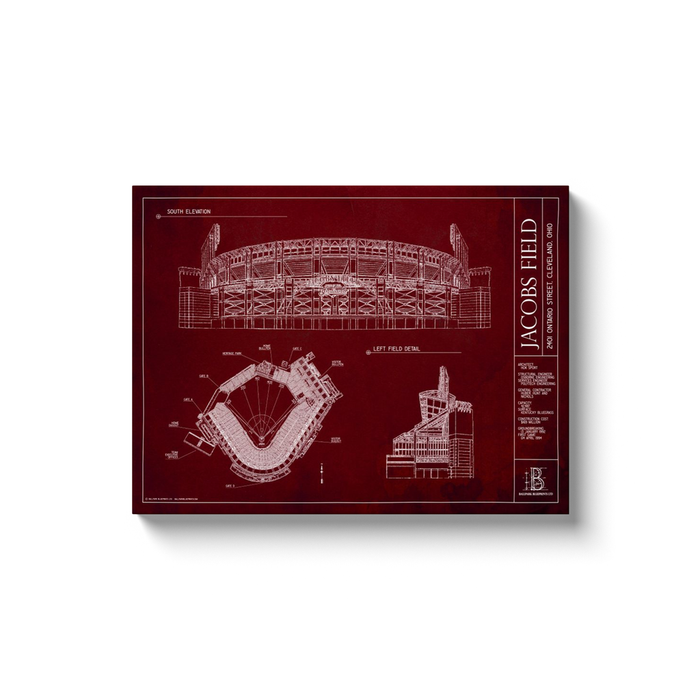 Cleveland Guardians - Jacobs Field - Team Colors - 18x24" Canvas