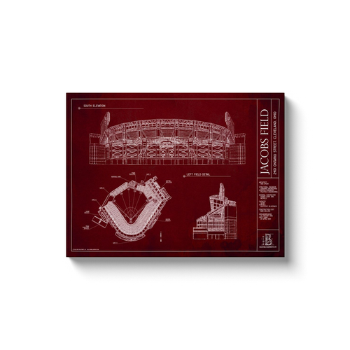 Cleveland Guardians - Jacobs Field - Team Colors - 18x24" Canvas