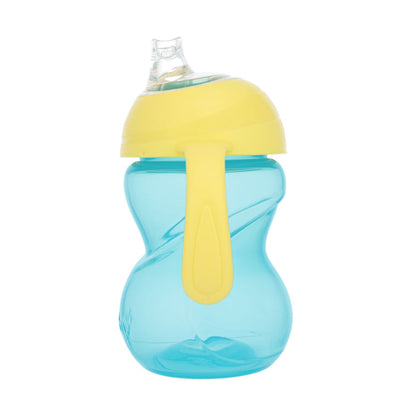 The Clik-It 2-Handle Sippy Cup (2 Pack) | Red / Yellow features easy-grip handles, a soft silicone spout, and a yellow lid—perfect for young children learning to drink independently.