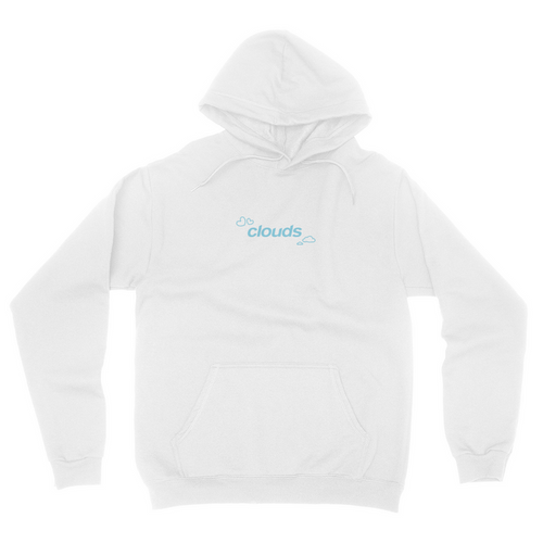 Clouds White Hoodie (Blue)