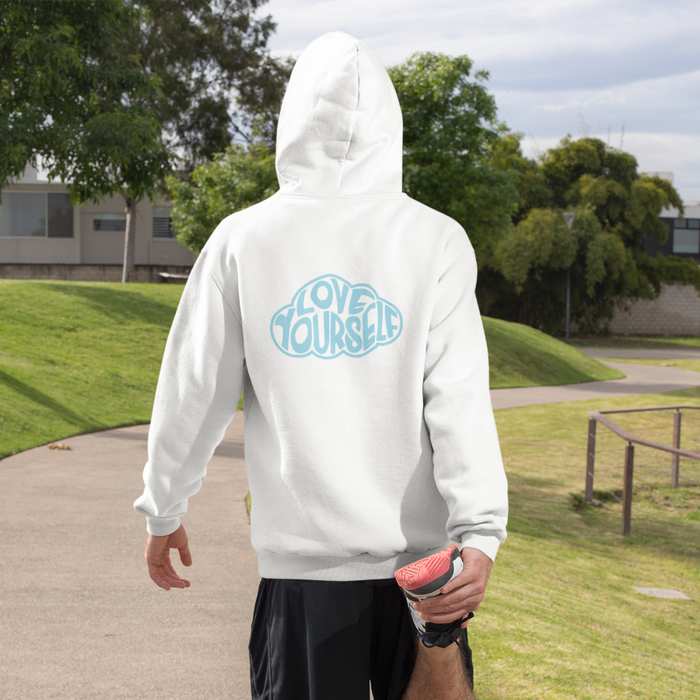 Clouds White Hoodie (Blue)