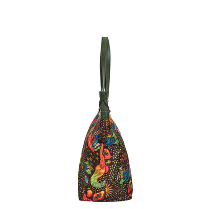 Women's coastal tote shoulder bag for work, travel, and daily use-side view