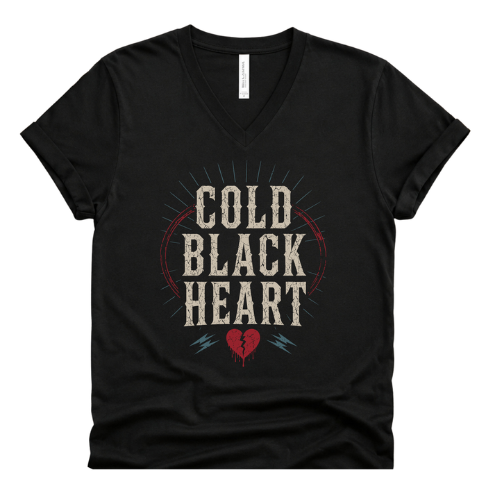 Cold Black Heart Vintage Tee or Tank