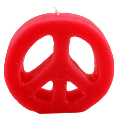 Colorful Peace Sign Candle
