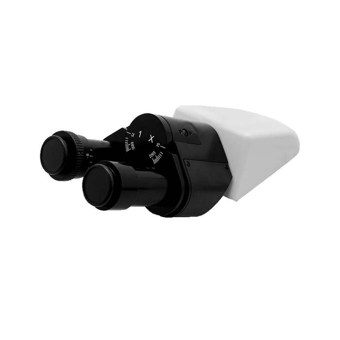 Compound Microscope Eyepiece Body Tube, Binocular, Infinite, Eyetube Angle 30 Degrees,, SKU MT13041221, three quarter front view