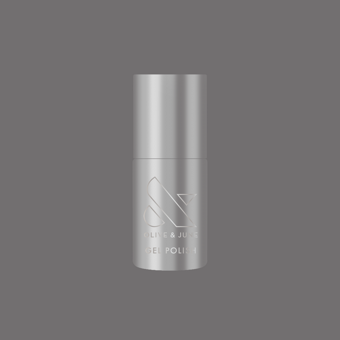 Cosmic Silver - Gel metallic silver gel polish bottle by Olive and June for long-lasting mani and quick dry polish