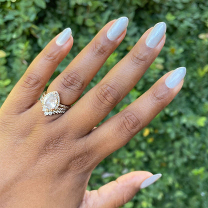 Cosmic Silver - Gel subtle metallic silver gel polish manicure on medium natural oval nails by Olive and June