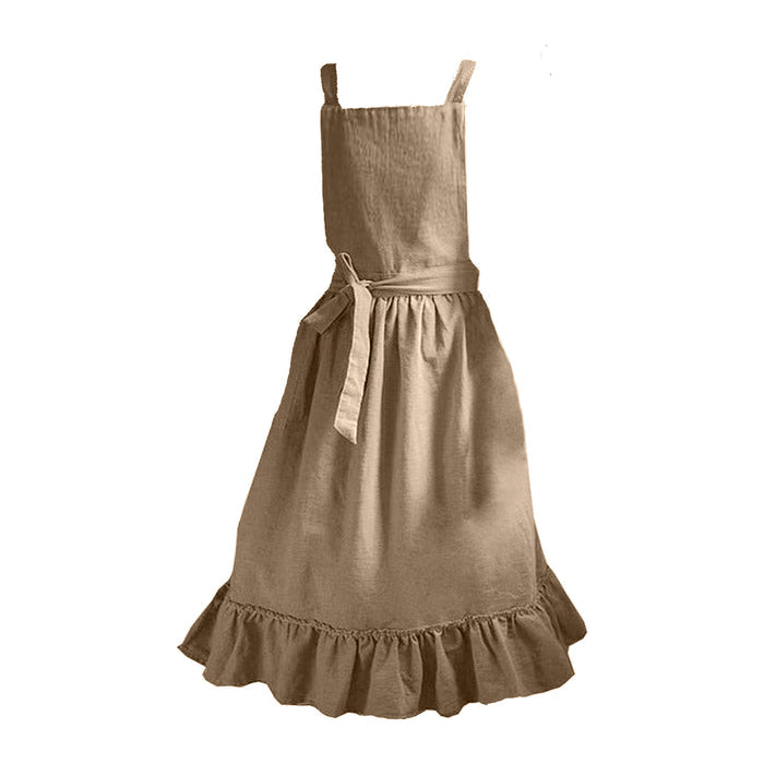 Cream Beige Retro Apron
