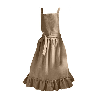Cream Beige Retro Apron