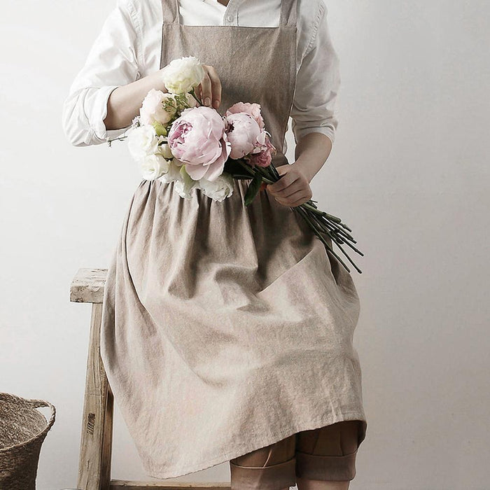 Cream Cotton Apron