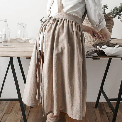 Cream Cotton Apron