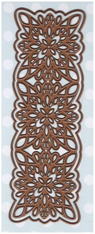 Creative Expressions - Sue Wilson Dies - Striplet - Radiance. The Radiance Striplet provides a lovely backdrop for Gillian or any other die set in the centre of the frame. Sizes: Outside Frame: 2.10" x 6.15" Inside Pattern: 1.80" x 5.90" Available at Embellish Away located in Bowmanville Ontario Canada.