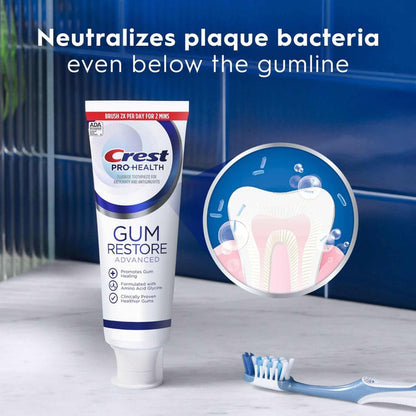 Crest Pro-Health Advanced Gum Care Toothpaste, Whitening, 4.8 Oz Large Size (Pack of 3)