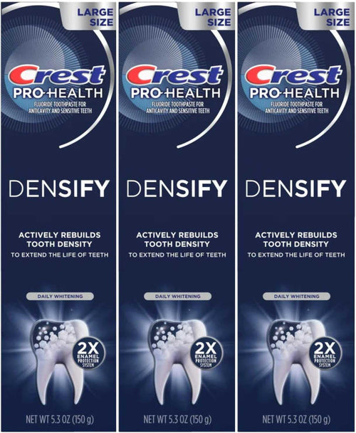 Crest Pro-Health Densify Toothpaste, Daily Whitening 5.3 Oz (Pack of 3)