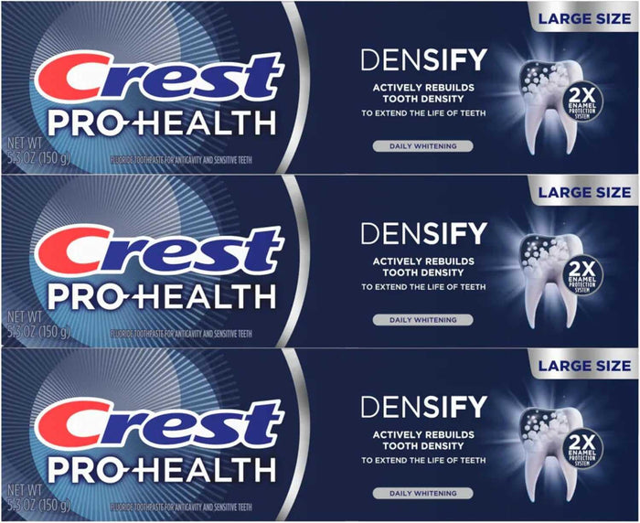 Crest Pro-Health Densify Toothpaste, Daily Whitening 5.3 Oz (Pack of 3)