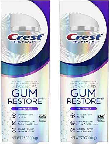 Crest Pro-Health Gum Care Advanced Whitening Toothpaste, 3.7 Oz (104g) - Pack of 2