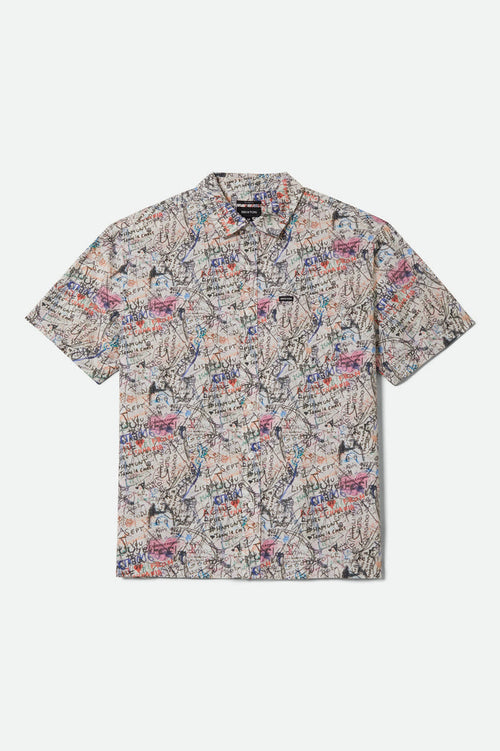 Men's Cru Print Short Sleeve Shirt in the color Graffiti - Front Product View