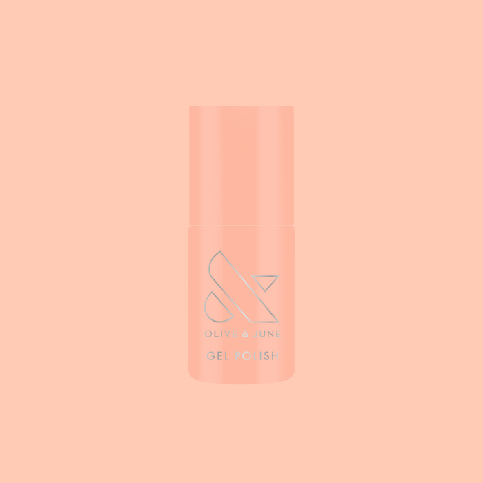 CS - Gel bottle in a soft peachy coral shade for a long-lasting, at-home gel polish manicure look