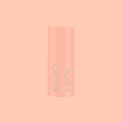 CS - Gel bottle in a soft peachy coral shade for a long-lasting, at-home gel polish manicure look