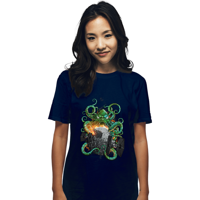 Shirts T-Shirts, Unisex / Small / Navy Cthulhu Strikes Back