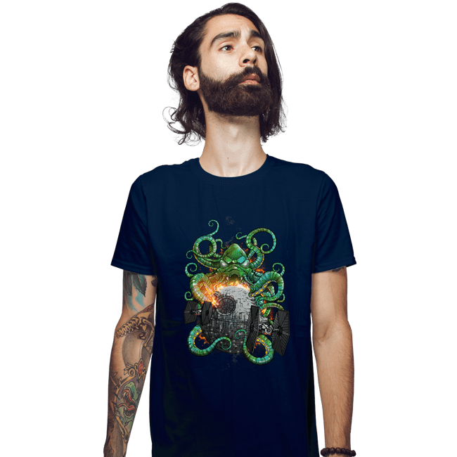 Shirts Fitted Shirts, Mens / Small / Navy Cthulhu Strikes Back