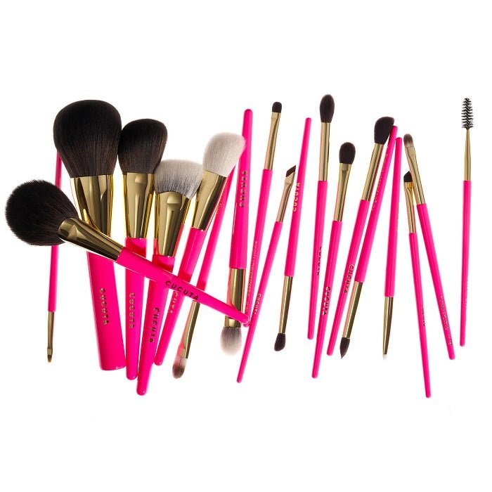 CUCUTASANGELS ESSENTIALS - Set 19 Pensule Cu Pouch Roz - skinseen.ro