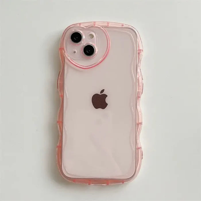 a pink iphone case with a white background