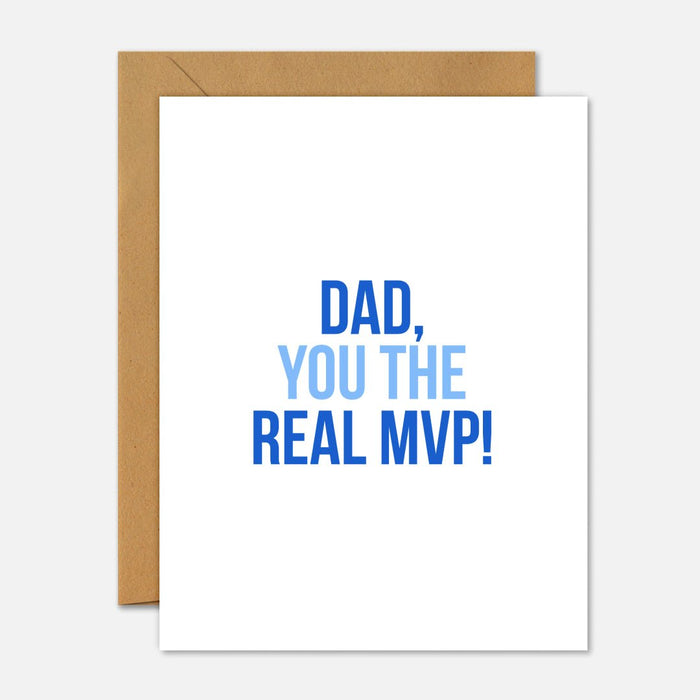 Dad, You The Real MVP - Father's Day Greeting Card - Footnotes Paper