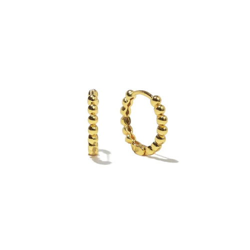 Dainty Beaded Hoops ￼