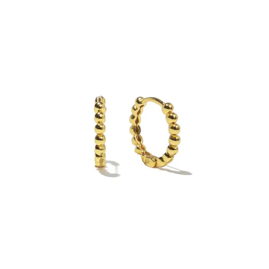 Dainty Beaded Hoops ￼