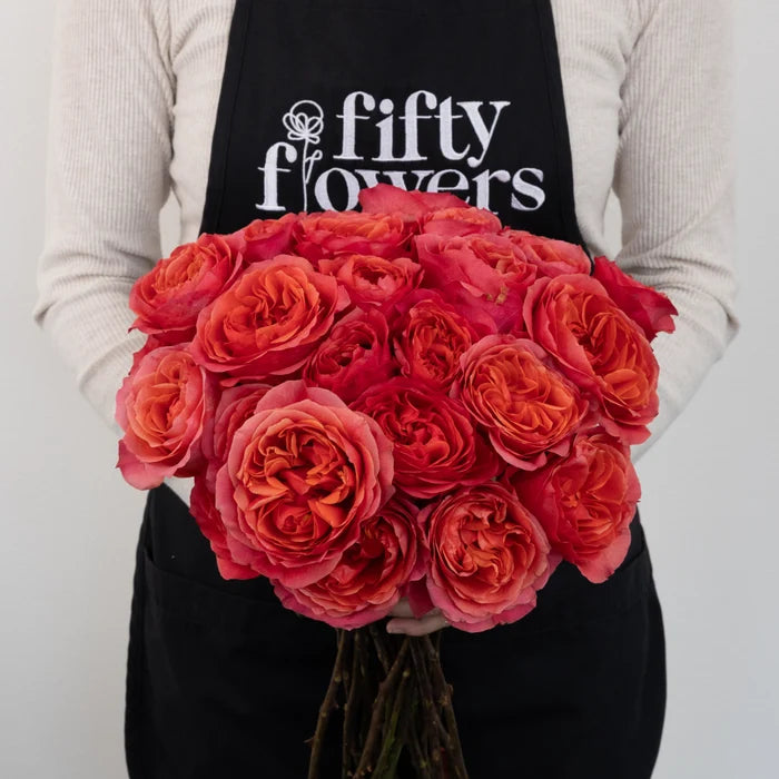 Hot Pink Garden Rose Apron - Image
