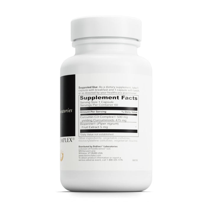 Davinci Labs Curcumin C3 Complex 500 mg 60 VegiCaps - The Oasis of Health