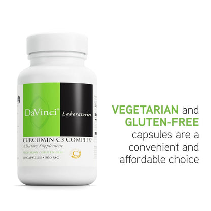 Davinci Labs Curcumin C3 Complex 500 mg 60 VegiCaps - The Oasis of Health