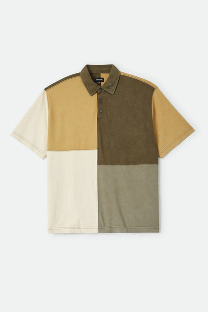 Men's Deco Relaxed Polo T-Shirt in the color Tonal Color Block - Front Product View