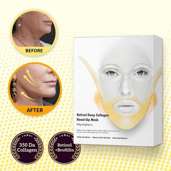 DEEP COLLAGEN RETINOL BOOST UP MASK SET - Set Masti Tip Gel Pentru Elasticitate Si Fermitate - skinseen.ro