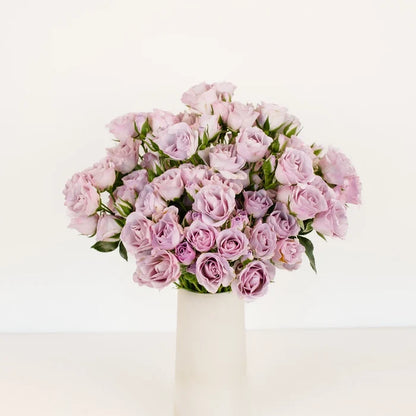 Delicate Lavender Spray Garden Rose Vase - Image