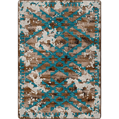 Image of an area rug, Distressed Fresco - Turquoise
